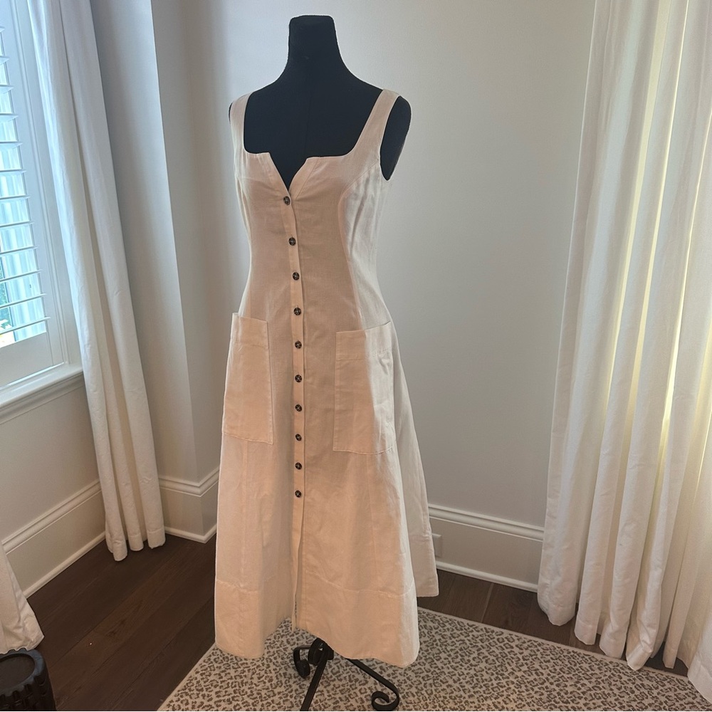 Stateside Linen Buttondown Dress